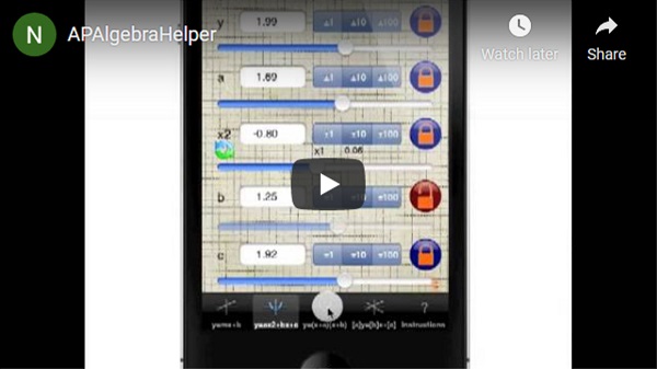 AP Algebra Helper, Mobile App by Radius Development